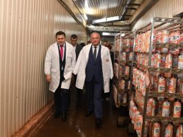 Președintele țării a vizitat combinatul de carne „Basarabia Nord” din Bălți