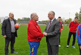 Președintele țării s-a întîlnit cu echipa națională de futsal