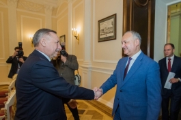 Президент Республики Молдова провел встречу с губернатором Санкт-Петербурга