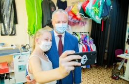 Igor Dodon a luat cunoștință cu activitatea Incubatorului de Afaceri din raionul Sîngerei