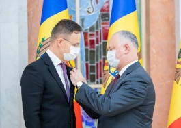 Președintele Republicii Moldova a avut o întrevedere cu Ministrul Afacerilor Externe şi Comerţului al Ungariei