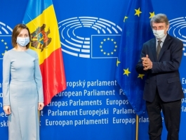 Președintele Republicii Moldova, Maia Sandu, a avut o întrevedere cu Președintele Parlamentului European, David Sassoli