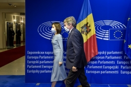 Președintele Republicii Moldova, Maia Sandu, a avut o întrevedere cu Președintele Parlamentului European, David Sassoli