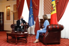 Mesajul Președintelui Republicii Moldova, Maia Sandu, după întrevederea cu Președintele Consiliului European, Charles Michel