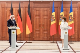 Președintele Republicii Moldova, Maia Sandu, l-a întâmpinat la Chișinău pe Președintele Republicii Federale Germania, Frank-Walter Steinmeier