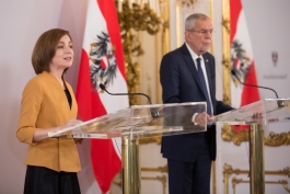 Președinții Republicii Moldova și Austriei, Maia Sandu şi Alexander Van der Bellen, au convenit să avanseze cooperarea dintre cele două țări