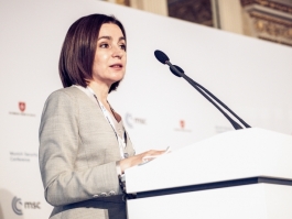 Președinta Maia Sandu a vorbit, la Conferința pentru Securitate de la München, despre eforturile autorităților moldovenești de combatere a corupției și despre oportunitățile de investiții oferite de țara noastră