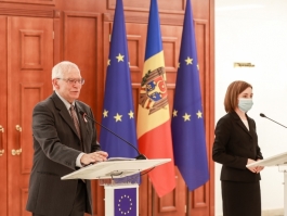 Declarația de presă a Președintei Maia Sandu după întrevederea cu Înaltul Reprezentant al UE pentru afaceri externe și politica de securitate, Josep Borrell, și cu Comisarul european pentru vecinătate și extindere, Olivér Várhelyi