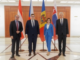 Президент Майя Санду встретилась с министрами иностранных дел Чешской, Австрийской и Словацкой республик 
