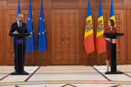 Заявление Президента Майи Санду по итогам встречи с Председателем Европейского Совета Шарлем Мишелем