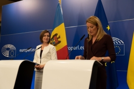 Declarația de presă a Președintei Maia Sandu după discursul din plenul Parlamentului European