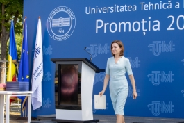 Președinta Maia Sandu, la ceremonia de absolvire a promoției 2022 de la UTM: „Cererea pentru munca inginerilor va continua să crească, iar în Moldova vor exista numeroase oportunități de realizare profesională”