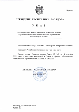 Președinta Maia Sandu a promulgat legile care prevăd noi măsuri de sprijin pentru cetățeni, al căror scop este compensarea creșterii prețurilor