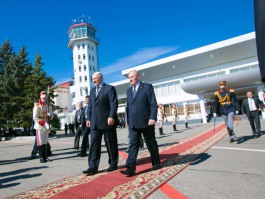 Николае Тимофти и Александр Лукашенко приняли участие в открытии торгового центра „Keramin”