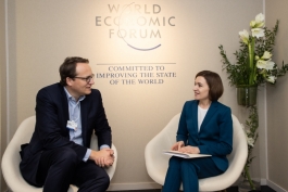 Șefa statului a discutat la Davos despre viitorul european al Republicii Moldova și a încurajat companiile străine să investească la noi în țară