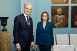 Președinta Maia Sandu a discutat cu Premierul Norvegiei, Jonas Gahr Støre