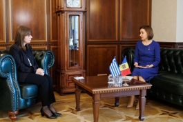Șefa statului s-a întâlnit astăzi la Chișinău cu Președinta Republicii Elene, Katerina Sakellaropoulou