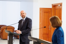 The head of state had a meeting with the President of the European Council, Charles Michel