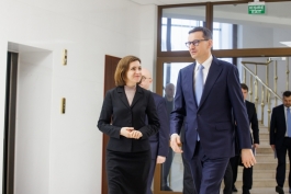  Президент Майя Санду встретилась с премьер-министром Польши Матеушем Моравецким, который посетил Кишинев