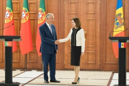 Președinta Maia Sandu l-a primit în vizită oficială pe Președintele portughez, Marcelo Rebelo de Sousa 