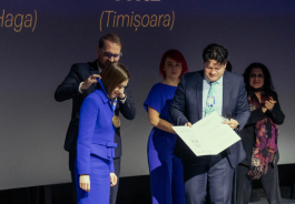 Președinta Maia Sandu la Gala de decernare a premiului „Timișoara pentru Valori Europene”: „Este o apreciere pentru toți cetățenii Republicii Moldova care își apără dreptul de a trăi în libertate, pace și democrație”