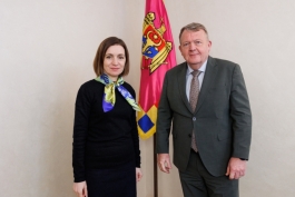 Președinta Maia Sandu s-a întâlnit cu ministrul danez de Externe, Lars Løkke Rasmussen