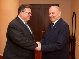 Președintele Nicolae Timofti a avut o întrevedere cu ministrul Afacerilor Externe al Lituaniei, Linas Linkevicius
