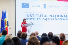Discursul Președintei Maia Sandu la lansarea Institutului Național pentru Educație și Leadership (INEL)