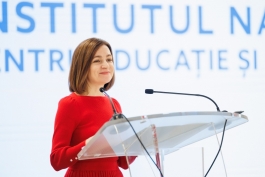 Șefa statului, la lansarea Institutului Național pentru Educație și Leadership: „Nu există misiune mai importantă în Moldova de astăzi decât educația”