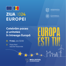 De Ziua Europei, Președinta Maia Sandu îi invită pe toți cetățenii să sărbătorească împreună 