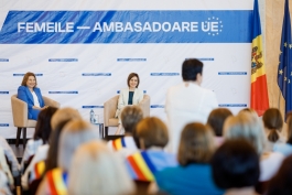 Președinta Maia Sandu, la „Femei primare - ambasadoare UE”: „E nevoie să avem curajul de a face alegerea corectă, în pofida sperietorilor și minciunilor”
