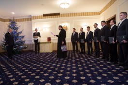 Președintele Nicolae Timofti a primit în Ajunul Crăciunului pe stil nou cete de colindători