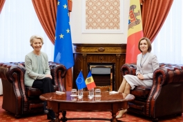 Președinta Maia Sandu, la întrevederea cu Președinta Comisiei Europene, Ursula von der Leyen:„Uniunea Europeană ne-a fost alături de la obținerea statutului de candidat până la lansarea oficială a negocierilor de aderare”