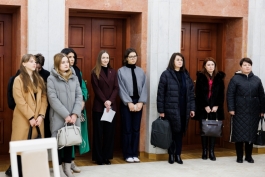 Группа женщин, участвующих в программе „Security Mentorship Program: Empowering Women in National Security", посетила сегодня Президентуру