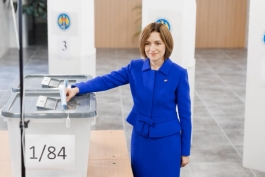Президент Майя Санду реализовала свое право голоса на парламентских выборах 28 сентября 2025 года