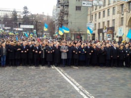 President Nicolae Timofti participates in March of Dignity in Kiev