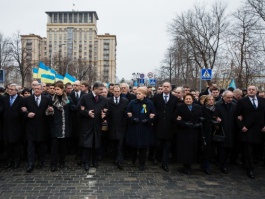 Președintele Nicolae Timofti a participat la Marșul Demnității din Kiev