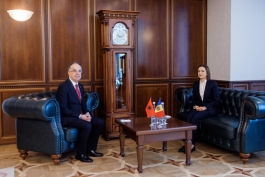 Президент Республики Молдова Майя Санду приняла в Кишиневе Президента Республики Албания Байрама Бегая