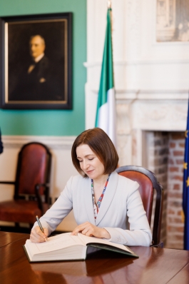 Șefa statului, în cadrul vizitei oficiale la Dublin: Transformarea Irlandei după aderarea la UE, model pentru viitorul european al Moldovei