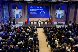 Maia Sandu, mesaj pentru investitorii europeni: „Când investiți în Moldova, investiți într-o țară al cărei viitor este ancorat în Europa"