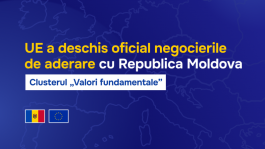 Președinta Maia Sandu a salutat deschiderea negocierilor de aderare la UE pe grupul de capitole „Valori fundamentale”