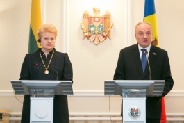 Президент Литовской Республики Даля Грибаускайте совершила официальный визит в Республику Молдова